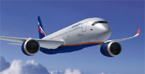 An impression of the A350XWB in Aeroflot livery